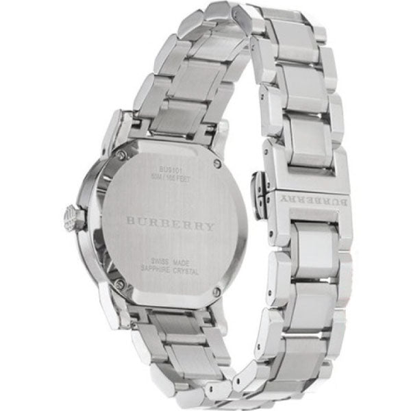 Burberry Women’s Swiss Made Stainless Steel White Dial 26mm Watch BU9220