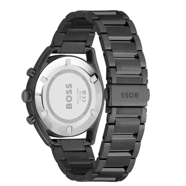 Hugo Boss Men’s Chronograph Quartz Black Stainless Steel Brown Dial 44mm Watch 1514095