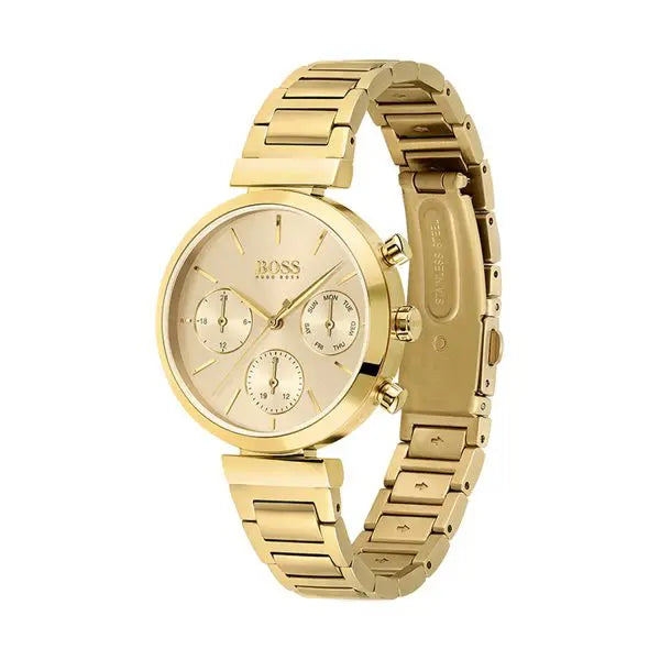 Hugo Boss Women’s Quartz Stainless Steel Gold Dial 36mm Watch 1502532