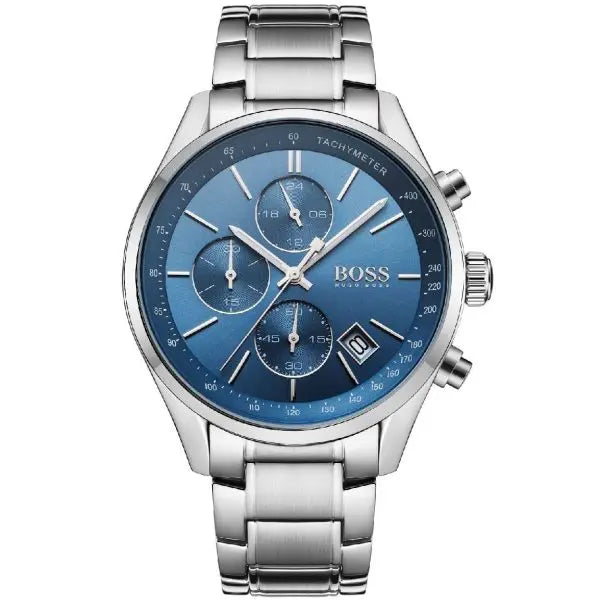 Hugo Boss Men’s Chronograph Quartz Stainless Steel Blue Dial 44mm Watch 1513478