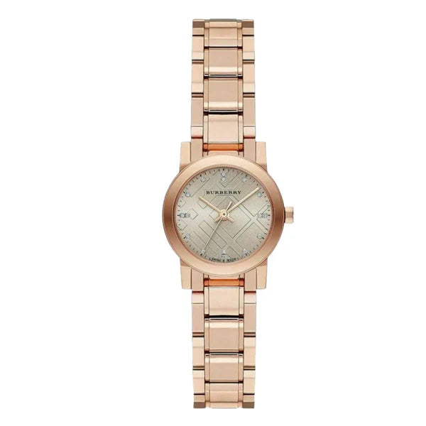 Burberry Women’s Swiss Made Stainless Steel Rose Gold Dial 26mm Watch BU9215