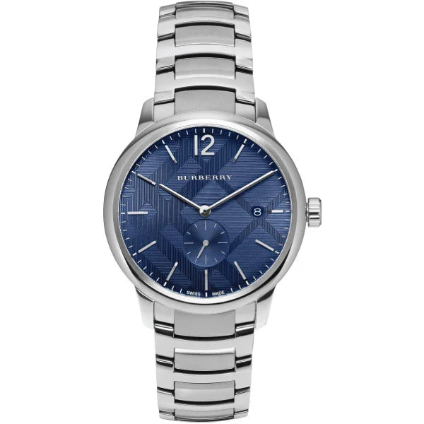 Burberry Men’s Swiss Made Stainless Steel Blue Dial 40mm Watch BU10007