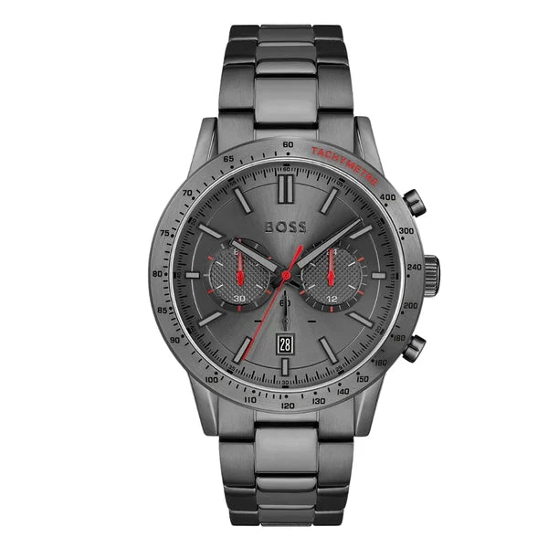 Hugo Boss Men’s Quartz Grey Stainless Steel Grey Dial 44mm Watch 1513924
