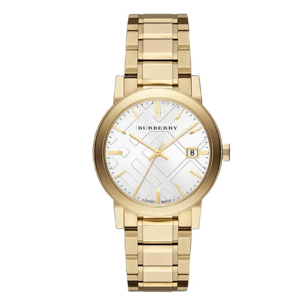Burberry Men’s Swiss Made Stainless Steel Silver Dial 38mm Watch BU9003