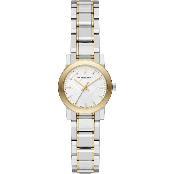 Burberry Women’s Swiss Made Stainless Steel Silver Dial 26mm Watch BU9217