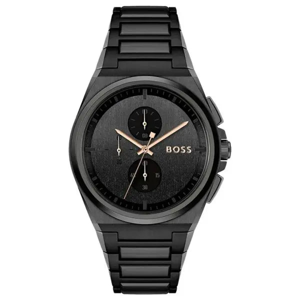 Hugo Boss Men’s Quartz Black Stainless Steel Black Dial 44mm Watch 1514068