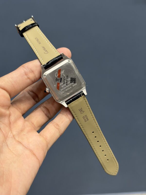 NEW COLLECTION SILVER CASE WITH WHITE DIAL & BLACK LEATHER STRAP