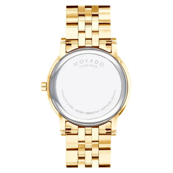 Movado Men’s Swiss Made Quartz Stainless Steel Black Dial 40mm Watch 0607203