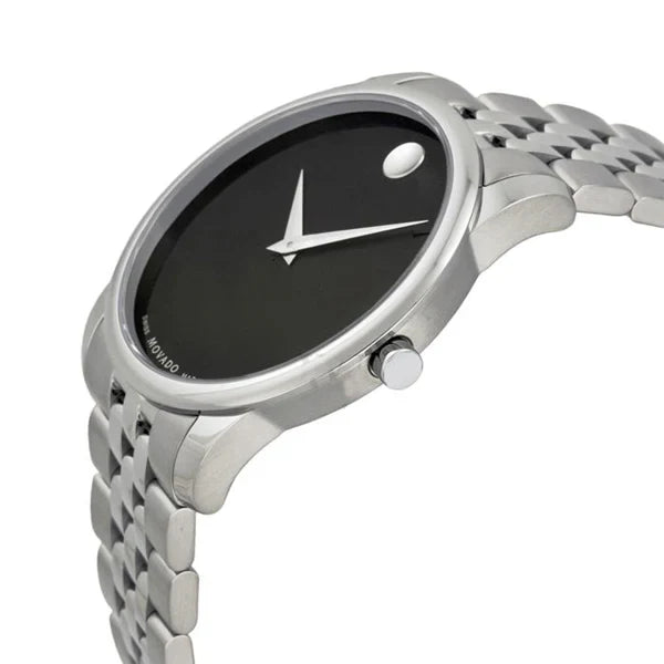 Movado Men’s Swiss Made Quartz Stainless Steel Black Dial 40mm Watch 0606504