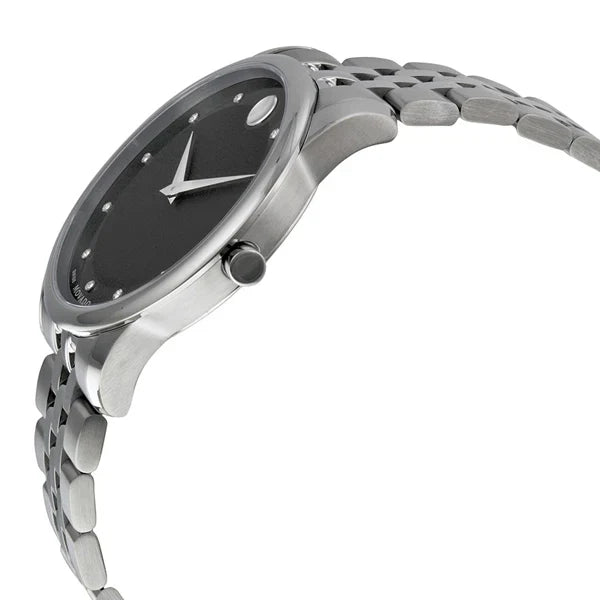 Movado Men’s Quartz Swiss Made Stainless Steel Black Dial 40mm Watch 0606878