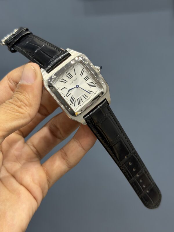 NEW COLLECTION SILVER CASE WITH WHITE DIAL & BLACK LEATHER STRAP