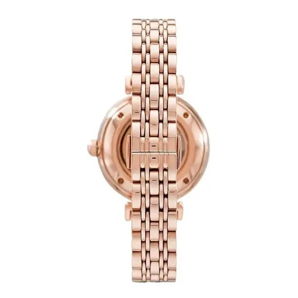Emporio Armani Women’s Automatic Stainless Steel Silver Open Heart Dial 34mm Watch AR60023