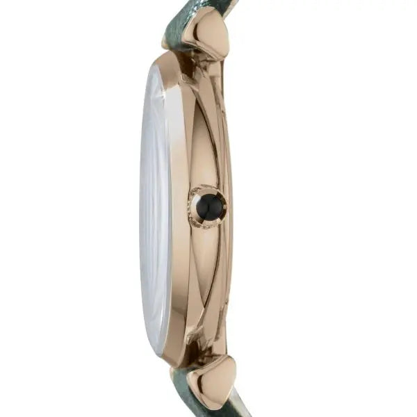 Emporio Armani Women’s Quartz Leather Strap Champagne Dial 32mm Watch AR1726