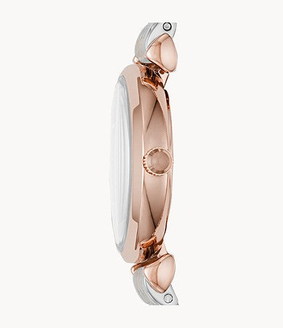 Emporio Armani Women’s Analog Stainless Steel Pink Dial 28mm Watch AR11223