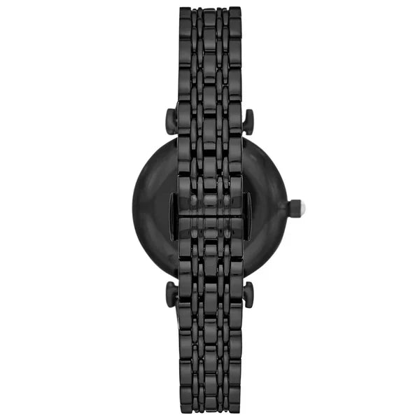 Emporio Armani Women’s Analog Stainless Steel Black Dial 32mm Watch AR11268