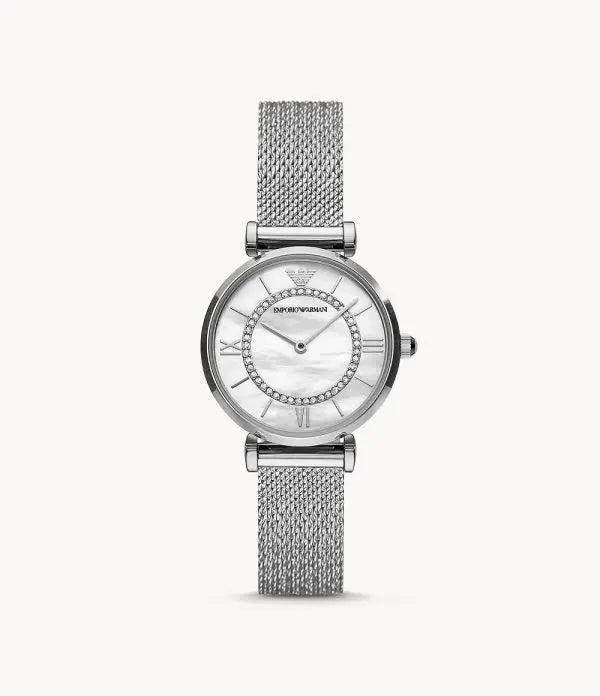 Emporio Armani Women’s Analog Stainless Steel Mother of Pearl Dial 32mm Watch AR11319