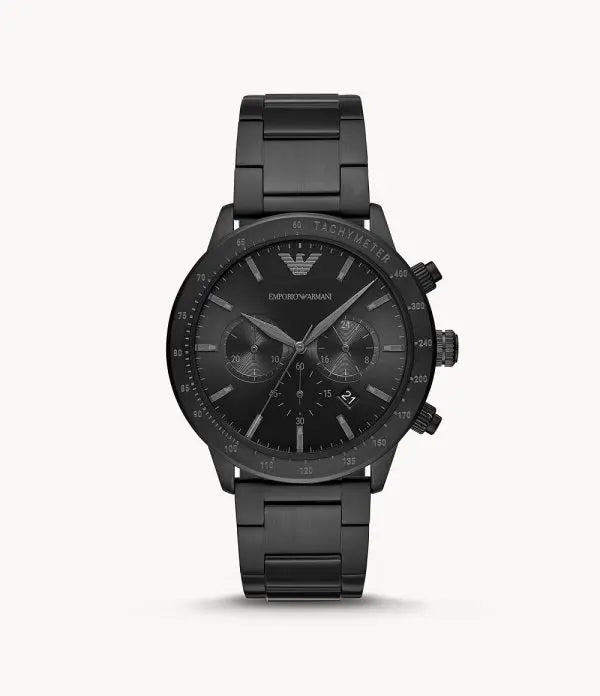 Emporio Armani Men’s Quartz Stainless Steel Black Dial 43mm Watch AR11242