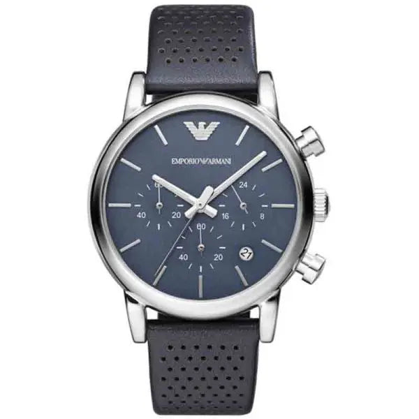 Emporio Armani Men’s Quartz Leather Strap Blue Dial 41mm Watch AR1736
