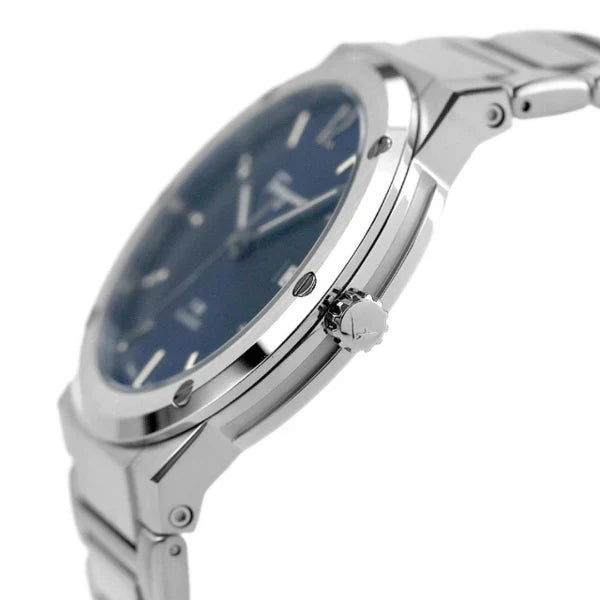 Ferragamo Men’s Swiss Made Quartz Silver Stainless Steel Blue Dial 41mm Watch SFDT01320