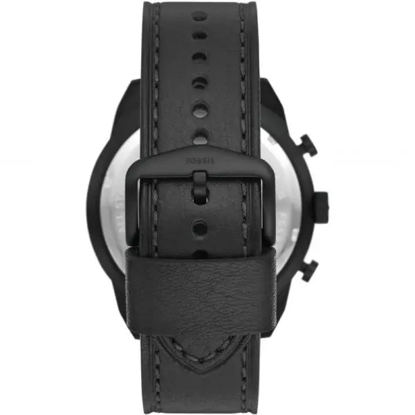 Fossil Men’s Quartz Black Leather Strap Black Dial 50mm Watch FS5874