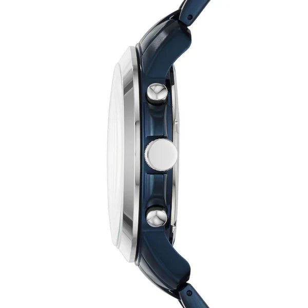 Fossil Men’s Chronograph Quartz Blue Stainless Steel Blue Dial 44mm Watch FS5230