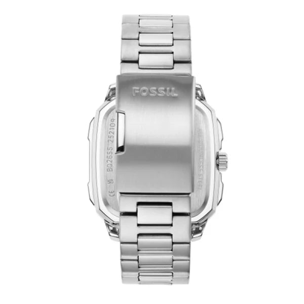 Fossil Men’s Quartz Silver Stainless Steel Black Dial 42mm Watch BQ2655