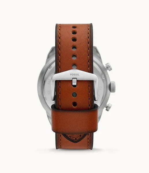 Fossil Men’s Quartz Brown Leather Strap Green Dial 48mm Watch FS5734