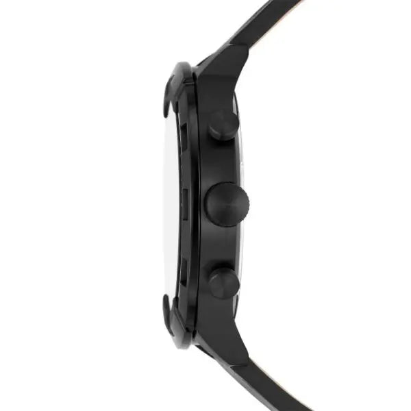 Fossil Men’s Quartz Black Leather Strap Black Dial 50mm Watch FS5874