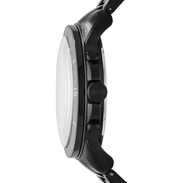 Fossil Men’s Chronograph Quartz Black Stainless Steel Black Dial 44mm Watch FS5374
