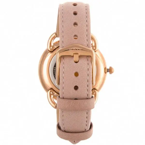 Fossil Women’s Quartz Pink Leather Strap White Dial 35mm Watch ES4393