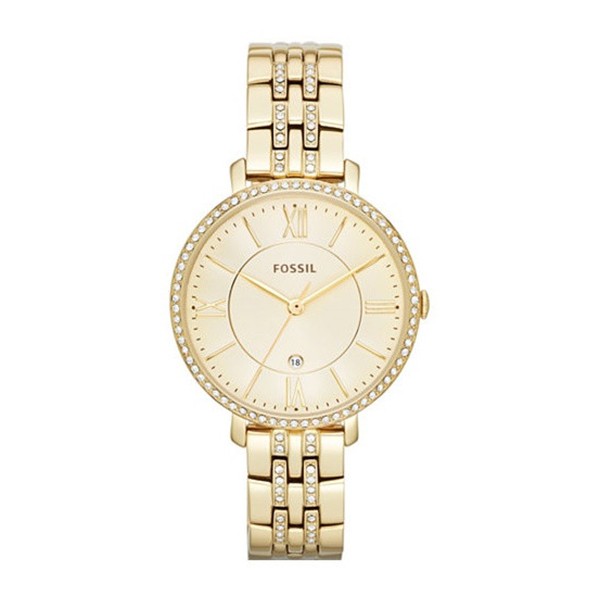 Fossil Women’s Quartz Stainless Steel Gold Dial 36mm Watch ES3547