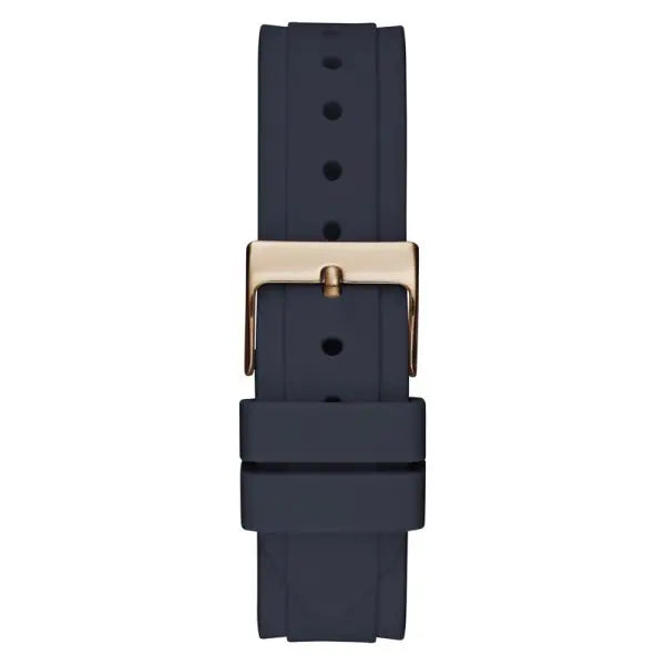 Guess Women’s Quartz Blue Silicone Strap Rose Gold Dial 36mm Watch GW0484L2