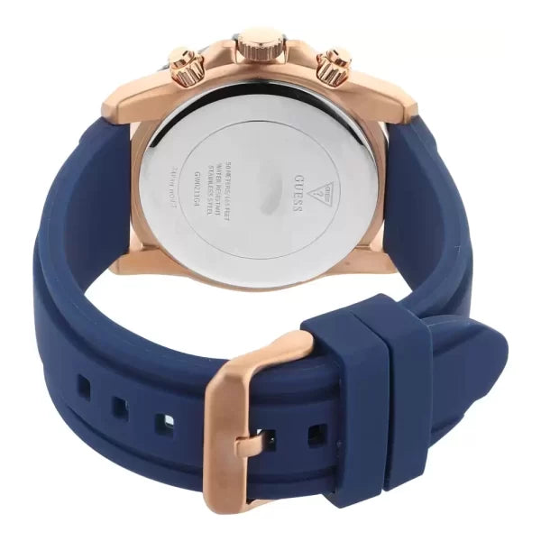 Guess Men’s Quartz Silicone Strap Blue Dial 43mm Watch GW0211G4
