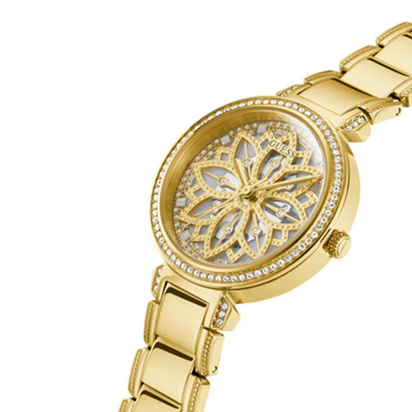 Guess Women’s Quartz Gold Stainless Steel Champagne Dial 36mm Watch GW0528L2