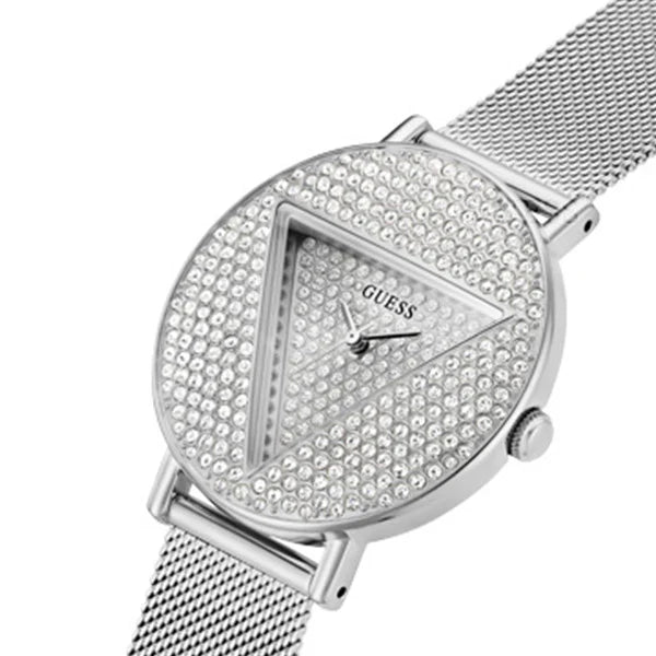 Guess Women’s Quartz Silver Stainless Steel Silver Dial 36mm Watch GW0477L1