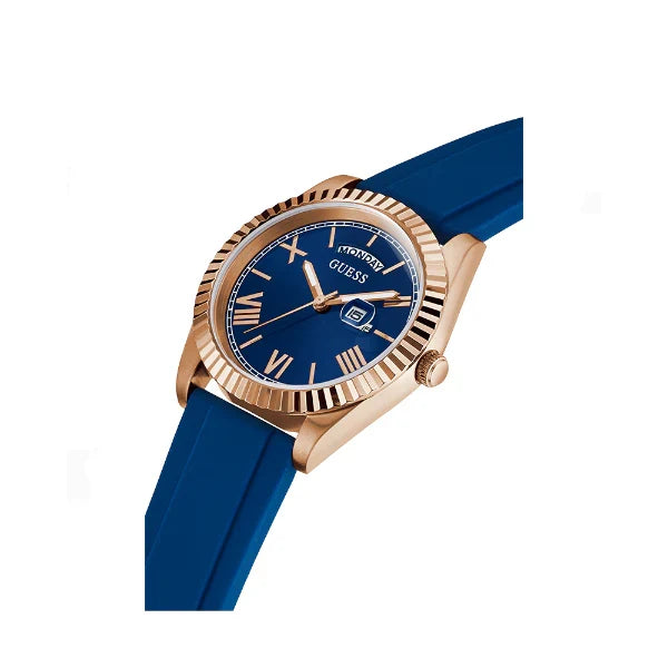 Guess Men’s Quartz Blue Silicone Strap Blue Dial 42mm Watch GW0335G2