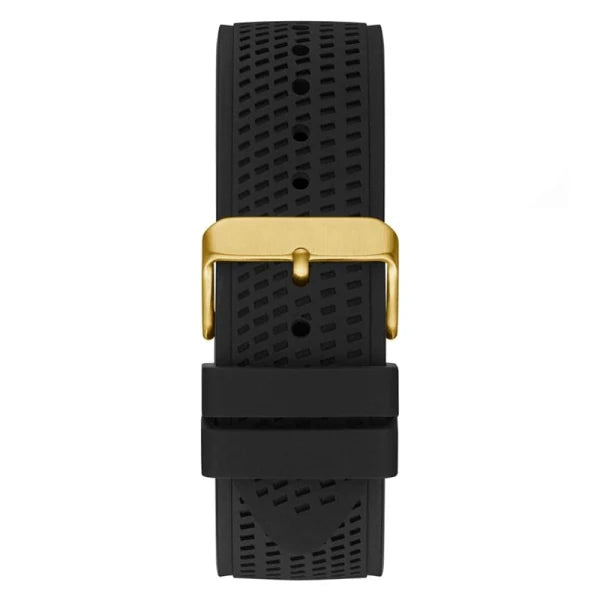 Guess Men’s Quartz Black Silicone Strap Black Dial 46mm Watch GW0333G2