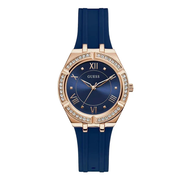Guess Women’s Quartz Silicone Strap Blue Dial 36mm Watch GW0034L4