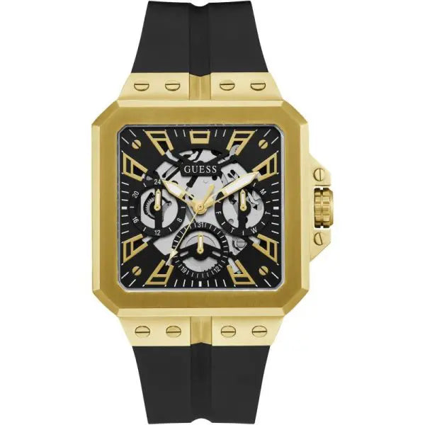 Guess Men’s Quartz Black Silicone Strap Black Dial 42mm Watch GW0637G2