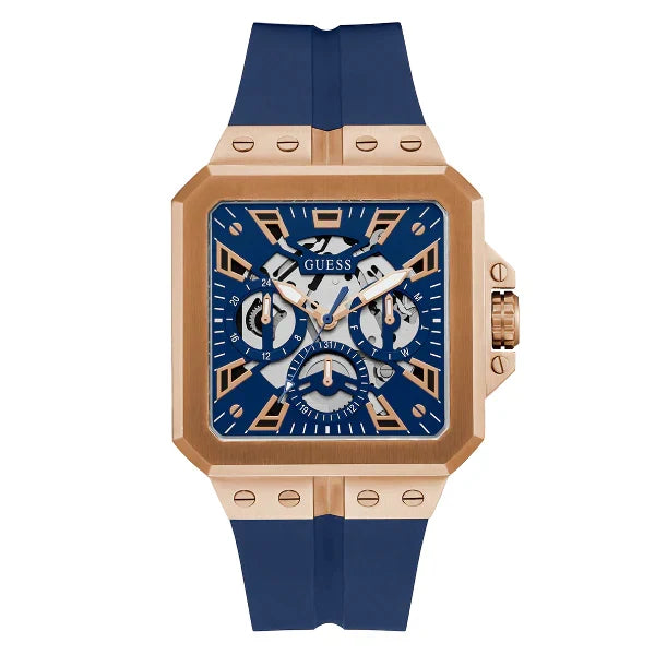 Guess Men’s Quartz Blue Silicone Strap Blue Dial 42mm Watch GW0637G3
