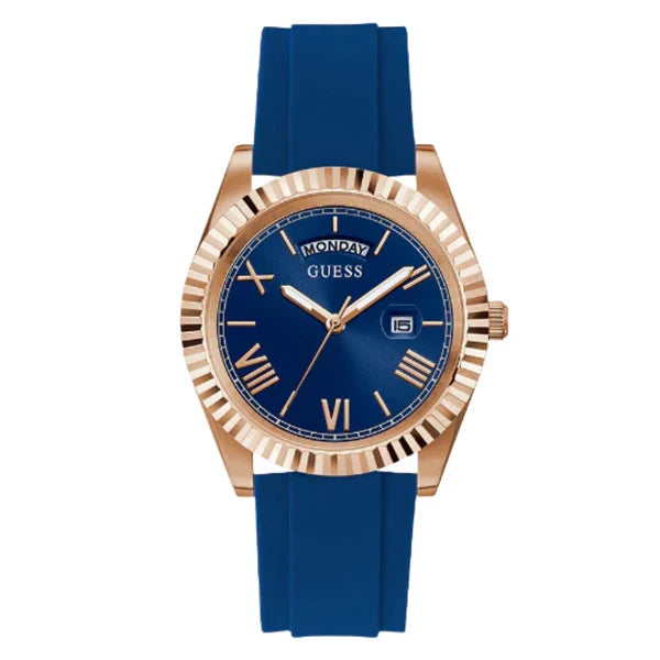 Guess Men’s Quartz Blue Silicone Strap Blue Dial 42mm Watch GW0335G2