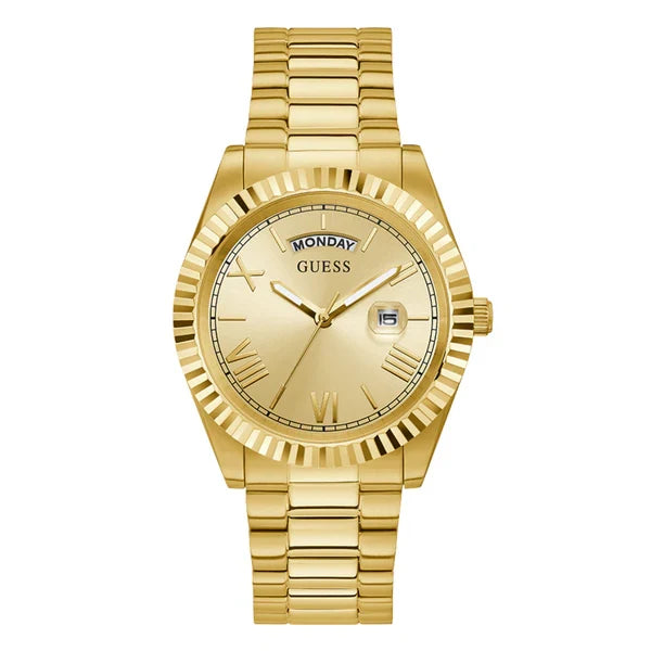 Guess Men’s Quartz Stainless Steel Gold Dial 42mm Watch GW0265G2