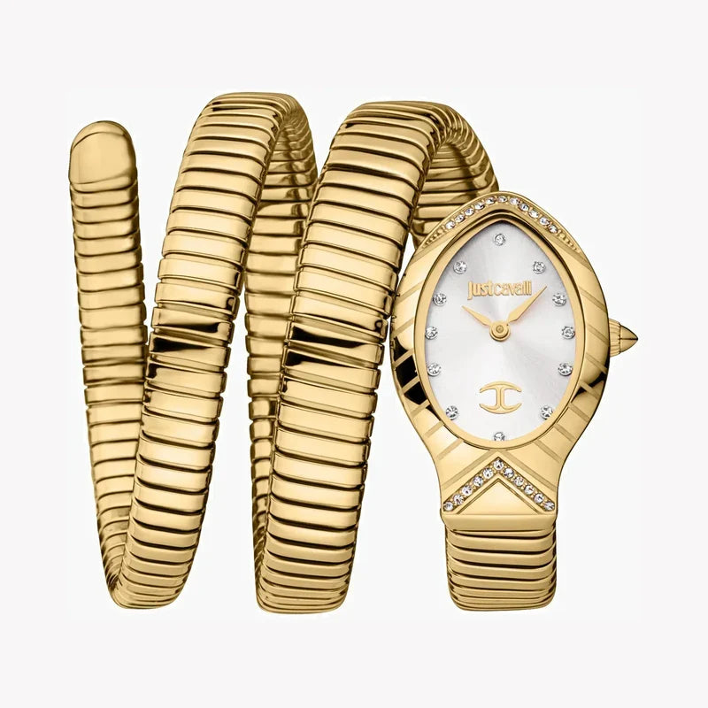 Just Cavalli Women's Gold Stainless Steel Watch, Gold Stainless Steel Case And Band | Jc1l248m0025