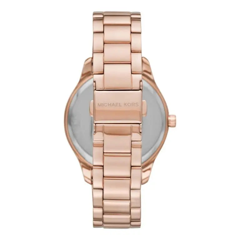 Michael Kors Women’s Quartz Rose Gold Stainless Steel White Dial 38mm Watch MK7297