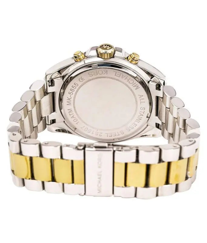 Michael Kors Women’s Quartz Two-tone Stainless Steel Silver Dial 39mm Watch MK5855