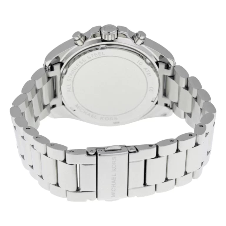 Michael Kors Unisex Quartz Stainless Steel Silver, Crystal Pave Dial 43mm Watch MK6320