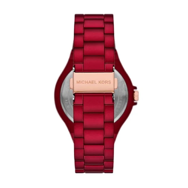 Michael Kors Women’s Quartz Red Stainless Steel Red Dial 43mm Watch MK7455