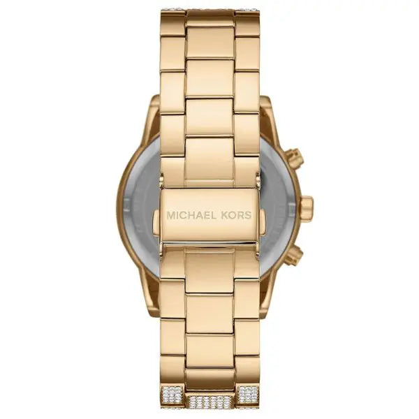 Michael Kors Women’s Quartz Gold Pave Stainless Steel Gold Pave Dial 41mm Watch MK6747