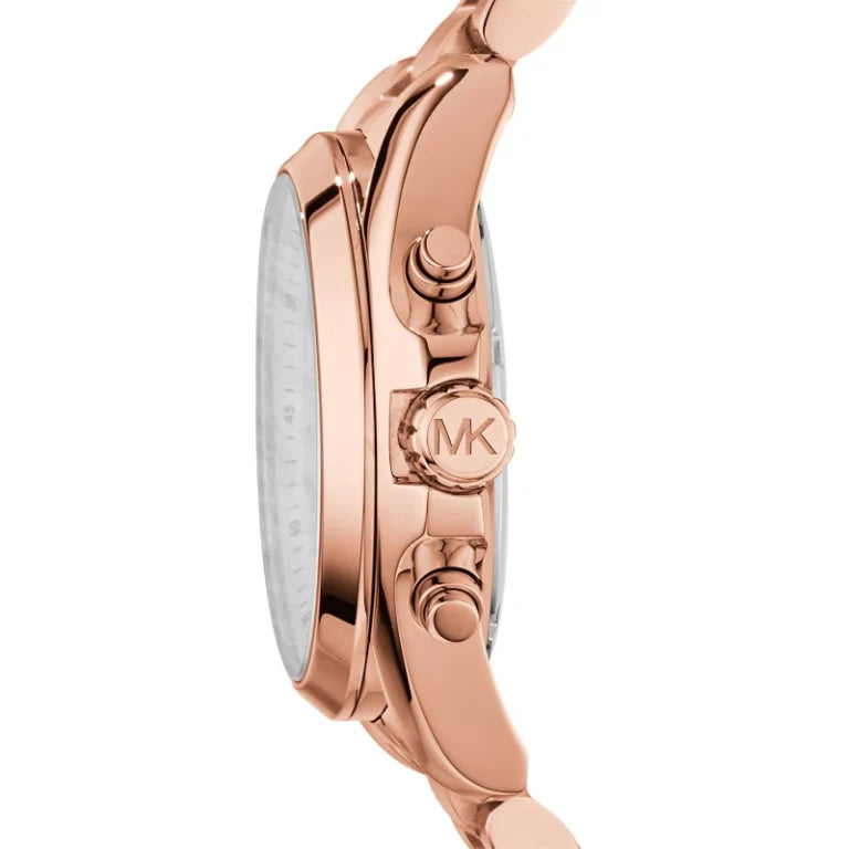 Michael Kors Women’s Quartz Stainless Steel Rose Gold Dial 43mm Watch MK5503