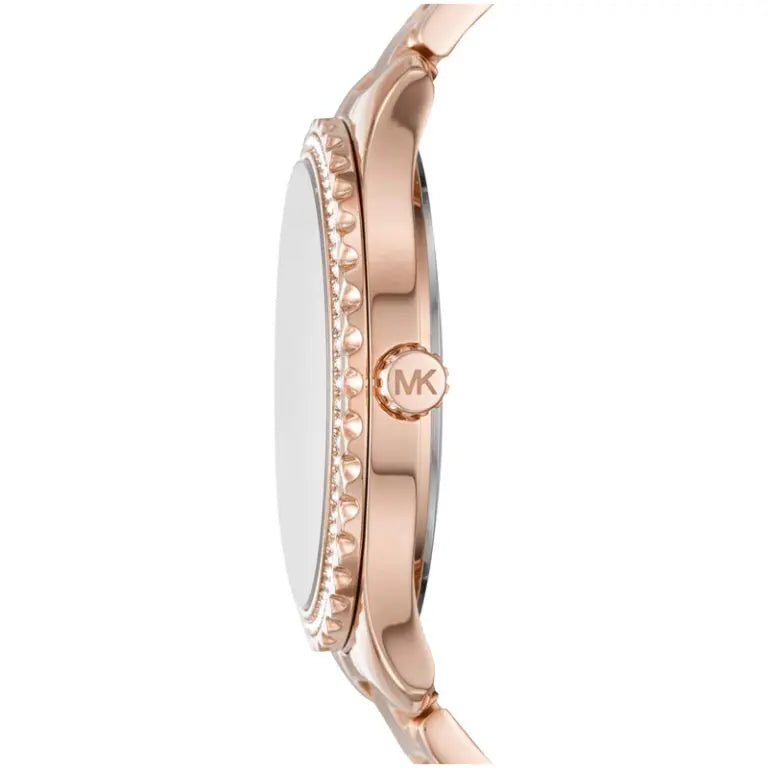 Michael Kors Women’s Quartz Rose Gold Stainless Steel White Dial 38mm Watch MK7297